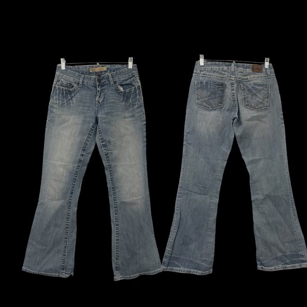 BKE Culture Bootcut Jeans Vintage‎ Sz 28 x 31.5 Low Rise Med/Dark Wash Stretch